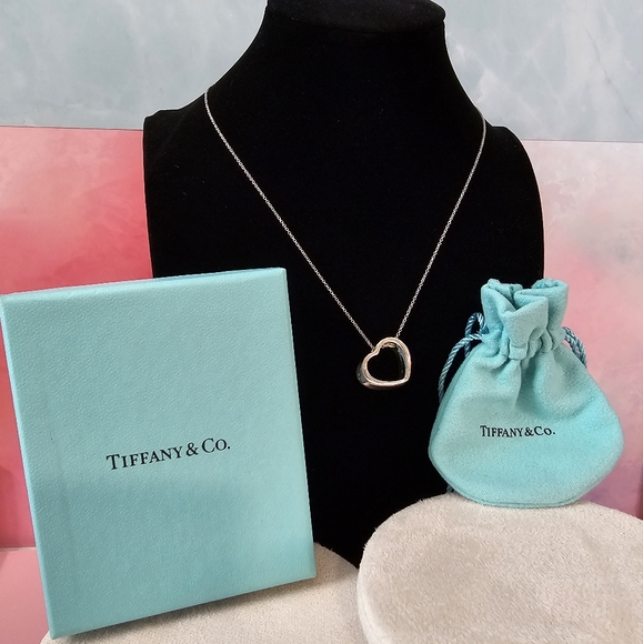 Tiffany & Co. Jewelry - Tiffany & Co Geometric Heart Pendant  Sterling Silver 925 Necklace Rare Retired